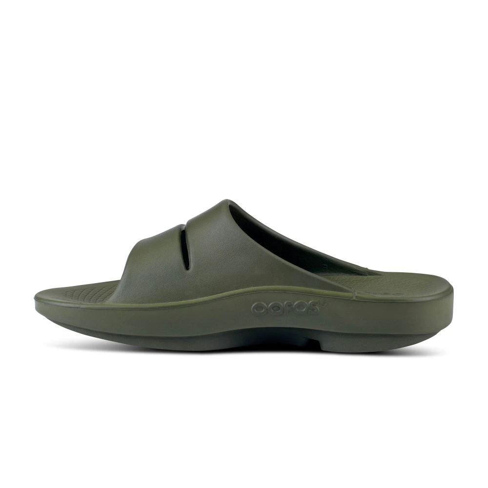 'OOFOS' Unisex OOahh Slide Sandal - Forest Green - Image 6