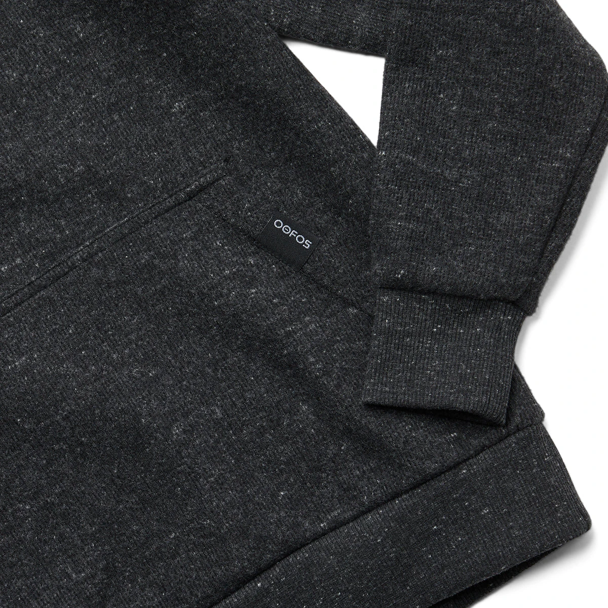 OOfos Women's OOmy Knit Hoodie - Dark Charcoal Gray Heather - Image 6