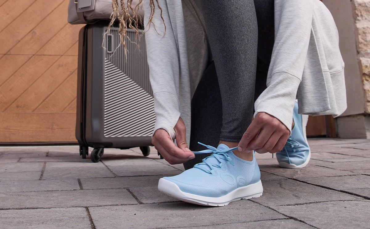 OOfos Women's OOmg Sport LS Low Shoe - Carolina Blue - Image 5