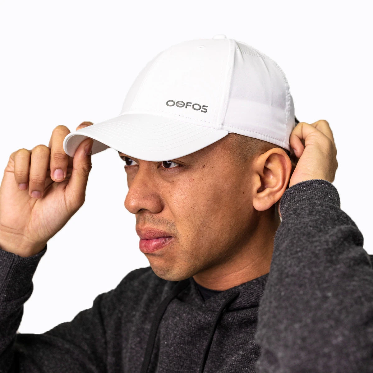 OOfos COOl Down Cap Unisex - White - Image 4