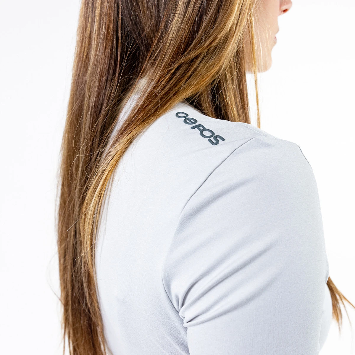 OOfos Women's COOl Down T Shirt - Light Gray Heather - Image 3